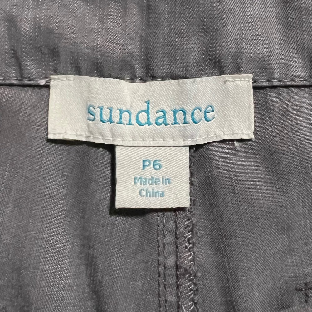 Sundance Celine Tencel Wide Leg Pleated Pants in Dark Grey Size P6‎ - Picture 12 of 13